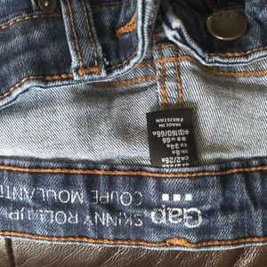 Gap skinny roll up jeans